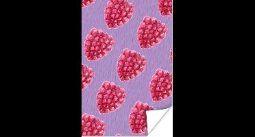 Poster Frambozen - Fruit - Paars - 20x30 cm