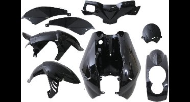 EDGE Kappenset Peugeot Ludix Zwart Metallic 8 delig