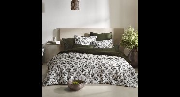 De Witte Lietaer Dekbedovertrek Katoen Satijn Byzantine - Eenpersoons - 140 x 200/220 cm - Groen