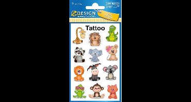Avery Tattoo etiket Z-design Kids pakje a 1 vel dieren