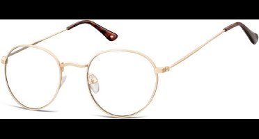 Montana Eyewear HMR54 Leesbril rond metaal +2.00 Goudkleurig