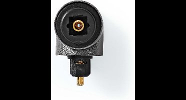 Nedis TosLink-Adapter - Toslink Female - TosLink Male - 90° Gehoekt - Aluminium - Gun Metal Grijs - 1 Stuks - Doos