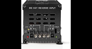 Nedis Spanningsomvormer 240W – 24V naar 12V – Schroefklem – Voor Vrachtwagen, Camper & Boot – Met Zekering