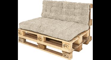 Buitengewoon de boet - Set Palletkussens Beige/Bruin