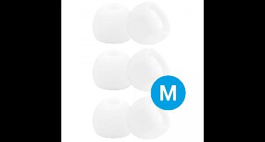 3 Pack Siliconen Medium (M) Dopjes Oordopjes Vervanging Tips Flexibele Eartips Oortips Geschikt voor Oordopjes / Headsets Wit