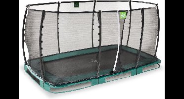 EXIT Allure Premium Trampoline 244x427cm - Inground - Ingraaftrampoline - Rechthoekig - Voor Kinderen - Groen