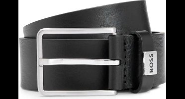 BOSS Leren Riem Elio Sz35 Leather Belt W100 Black Zwart