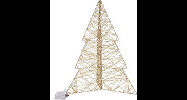 Countryfield Lichtboom/kerstboomp - 49 cm - goud - metaal - 40 leds