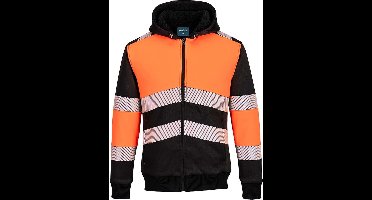 Portwest PW3 Klasse 1 Winter Hoodie met rits PW377 - Oranje/Zwart - L