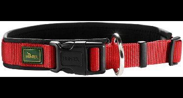 Hunter Klikhalsband Vario Plus Rood&Zwart - Hondenhalsband - S/M 35-40x2.0 Cm