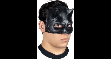 Partychimp Duivel Masker Zwart Halloween Half Masker voor bij Halloween Kostuum Volwassenen Carnaval - Latex - One Size