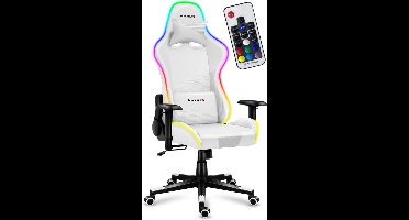 Huzaro - Force 6.2 White RGB - Gaming stoel