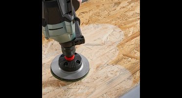 Wolfcraft - 280 korrel - 2 stuks Ø125mm lijm schuurvlies hout/metaal fijnschuur groen schuurvlies Klittenband