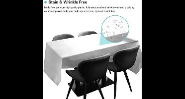 Wegwerp tafelkleed van kunststof - 6 stuks, premium rechthoekige tafelafdekking, tuintafelkleed