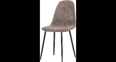 Polar eetkamerstoel bouclé grijs.