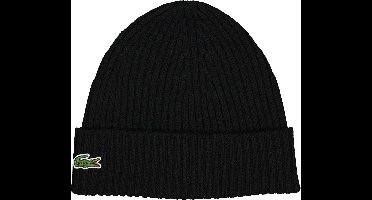 Lacoste Knitted Muts Wol Zwart - Maat - Heren