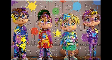 Ravensburger, 24 delige Alvin and the Chipmunks themapuzzel uit de Giant Floor collectie, Veelkleurig