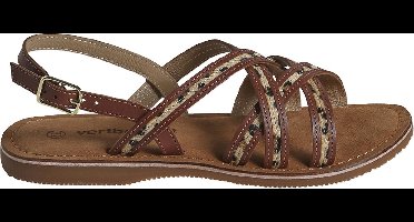 Vertbaudet Leren sandalen met kruisbandjes