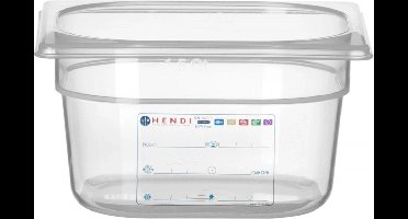 HENDI Gastronorm bak – 1/6 GN – 1,6L – transparant – 176x162x100 mm