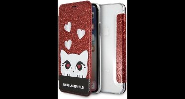 Karl Lagerfeld KLFLBKPXVDCRE iPhone X/XS rood/rood boek Valentijn