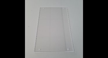 Acryl U-houder A3 met 4 gaten vertikaal