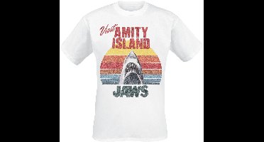 Jaws Sunset Amity Jaws Heren T-shirt - wit - XL