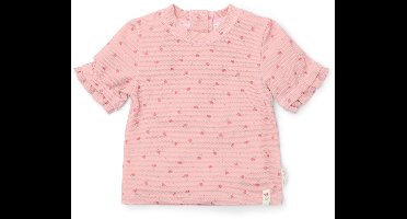 Zwemshirt korte mouw - Lichtroze - Sunny Flowers-62/68