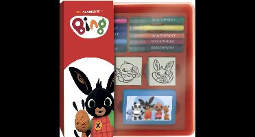 Multiprint Bing stempelset en viltstiften in opbergbox voor kinderen.
