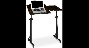 Verstelbare Laptoptafel XL - Hoogglans Zwart, Met Remmen, Geschikt Voor Grote Laptops