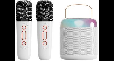 KINSI Draadloze Karaoke Microfoon Set met Bluetooth Luidspreker & 2 Microfoon- Ideaal voor Feesten, Gezinsavonden en Buitenzang