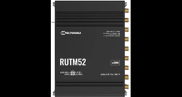 Teltonika RUTM52 draadloze router Gigabit Ethernet Dual-band (2.4 GHz / 5 GHz) 5G Zwart