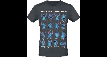 Lilo & Stitch What's Your Current Mood? Unisex T-shirt - grijs - M