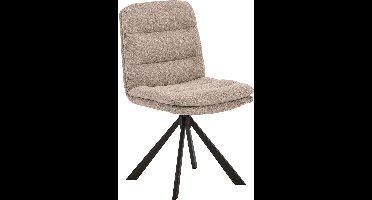 Giga Living Eetkamerstoel Ensta - Beige Stof - Zithoogte 52cm - Set van 2