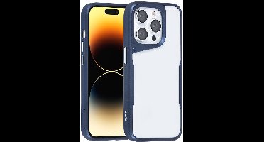 TUNIQ Back cover - iPhone 14 Pro - Donkerblauw - Slank ontwerp - Schokbestendig