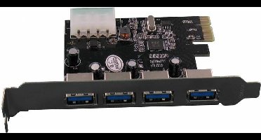 USB PCIe kaart - 4x USB-A / USB3.0