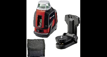 Einhell Kruislijnlaser TE-LL 360 G - Werkbereik 40 m - 360° - Groene laser - Horizontaal & verticaal - Nivelleringsbereik 4 ° - Incl. in hoogte verstelbare wandhouder - Incl. praktische opbergtas