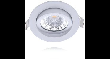 LED inbouwspot - dimbare inbouwspot 5W - 1 stuk - wit met lage inbouwdiepte en IP54 waterbestendig