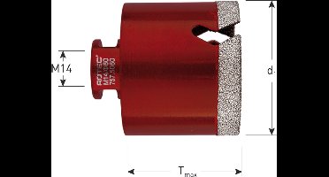 Rotec diamantboorkroon M14 ø10 PREMIUM