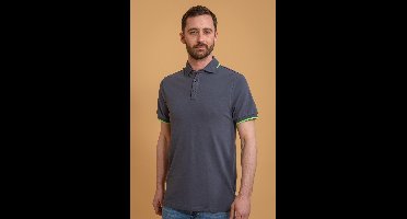 Suitable Fluo B Polo Antraciet - Maat M - Heren - Polo shirt Heren met Korte mouw