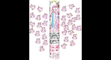 Confetti Shooter – Unicorn – Set van 3 Stuks – Eenhoorn Confetti – 30 cm – Bereik tot 8 Meter – Voor Kinderfeestje, Verjaardag of Party
