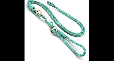 Morso Hondenriem Retrieverlijn Hands Free Soft Rope Gerecycled Aquamarijn