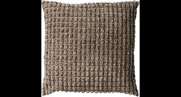 Dutch Decor ROME - sierkussen 45x45 cm - effen kleur - 3D-structuur - Driftwood - taupe - Inclusief binnenkussen - Luxe kussens voor woonkamer & bank