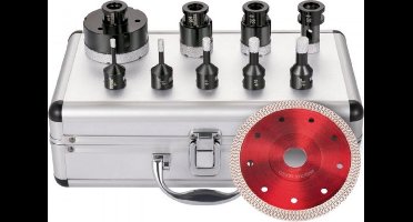 Tegels Diamantboorset PRO - Tegelboor - Gatzaag - 9 Stuks - 5-68 mm - Droog/Nat Gatenzaagset