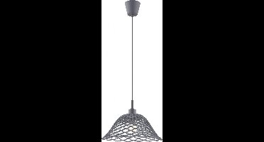 Hanglamp Globo Cherry - Kunststof grijs geweven