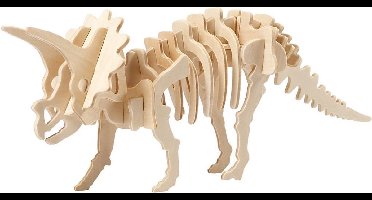 3D houten dinosaurus puzzel, Triceratops