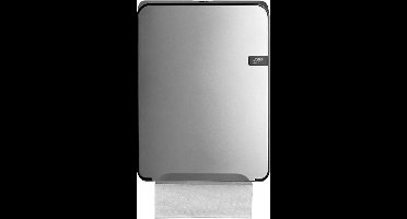 Quartz Vouwhanddoekdispenser C-vouw en multifold zilver