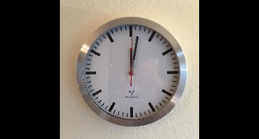 TFA Dostmann 60.3528.02 Wandklok Zendergestuurd 300 mm x 45 mm Aluminium Slepend uurwerk (geluidsloos)