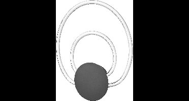 LEDVANCE Decor Helios wandlamp van gebogen polycarbonaat met LED en filamentontwerp, met click select, 12 W, 960 lm, 3000 K, 830 warm wit, niet dimbaar, donkergrijs, kunststof (PC), IP20