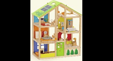 Hape Alle Seizoenen Poppenhuis (Gemeubileerd)