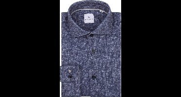 Blue Industry Overhemd Print Donkerblauw - Maat 38 - Heren - Overhemden Casual